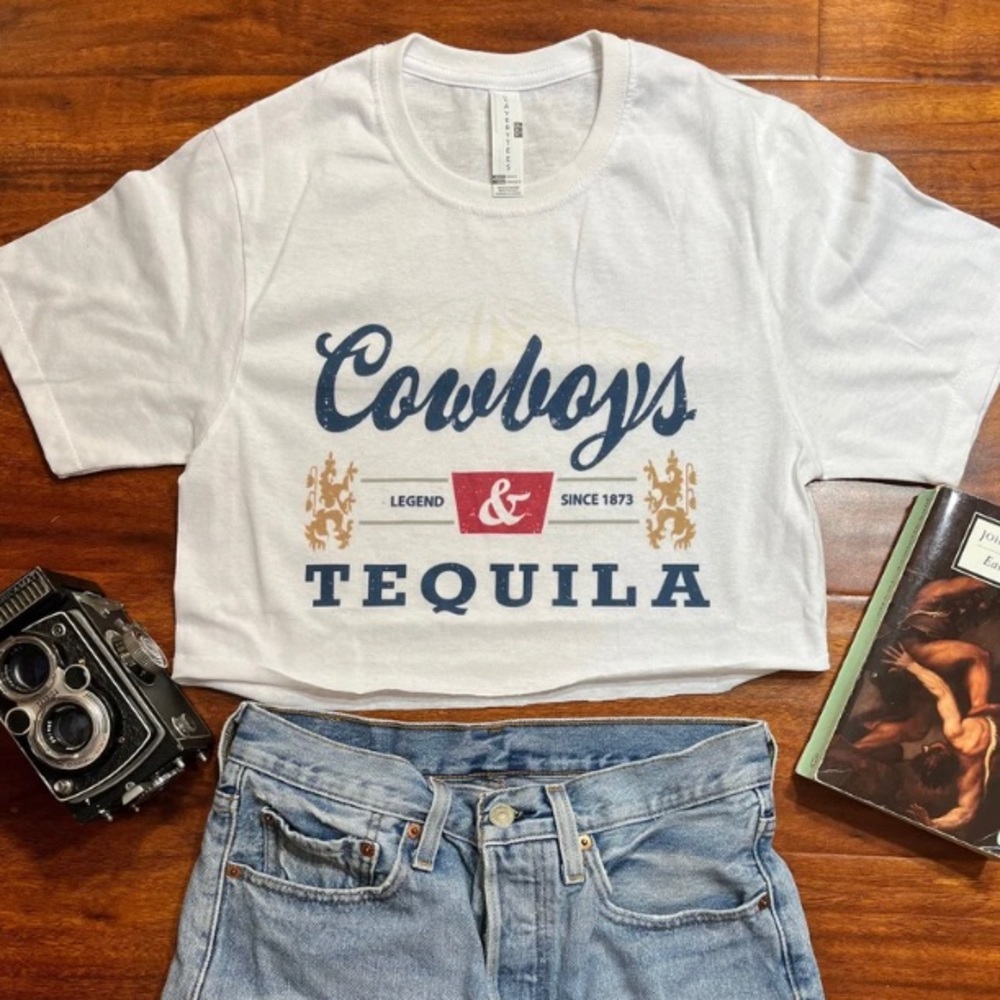 Cowboys and Tequila Crop Top